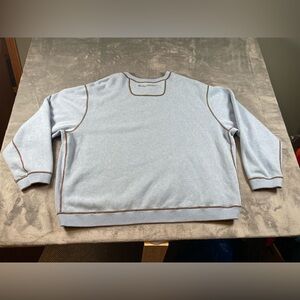 Tommy Bahama Mens Size XXL Reversible Brown Blue V Neck Sweater